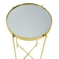 thumbnail image 2 of Atlantic Ritz Accent Side Table with Glass Top, 24" Tall, Gold, 2 of 15