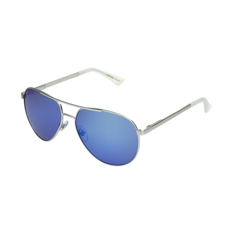 Foster Grant Men's Silver Mirrored Aviator Sunglasses - Each