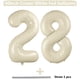 thumbnail image 2 of Globo LVMOQIQIU, 40 pulgadas, blanco, número 28, blanco crema, 2 unidades, 2 of 6