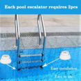 thumbnail image 3 of Queilt Pool escalator Rubber plug for Pool Ladder Bumper plug Set of 2 pieces white Ladder Feet Pool Ladder Rubber Plug Bumper Guard Replacement Pads Underwater Ladders, 3 of 5