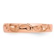 thumbnail image 4 of 14k Rose Gold Footprints Ring Religious, 4 of 10