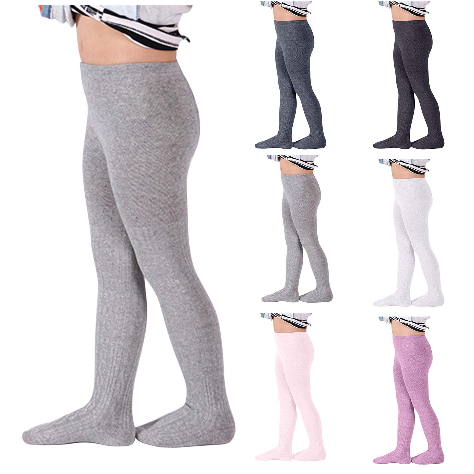 American Trends Collant A Trecce In Cotone Per Bambina, Leggings Morbidi Senza Cuciture, Neonato, 0-6 Anni, Confezione Classica