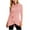 Pink, variant on Otntypg Womens Lightweight Asymmetrical Sweaters Cable Knit Long Sleeve Turtleneck Shirts Casual Fall Button Down Irregular Hem Tunic Sweater Tops Brown L