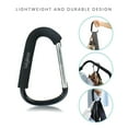 thumbnail image 4 of Lulyboo Multi-Use Organizer Hook, Heavy Duty Metal Hook Handle for Purse, Shopping, Grocery & Diaper Bags, Travel, Black, 4 of 7