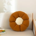 thumbnail image 2 of Outoloxit Sunflower Cushion 20 Inch Round Velvet Seat Pillow for Living Room, Office and Tatami Floor, 2 of 7