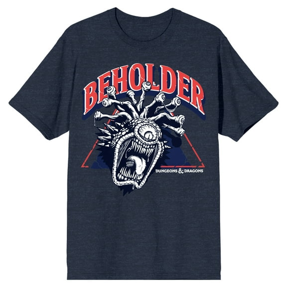 Dungeons & Dragons Beholder Juniors Navy Heather T-shirt-Medium