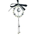 thumbnail image 1 of 1 Uds. Colgante de nudo para coche con perlas y diamantes, colgante para decoración del hogar, decoraciones para coche, 1 of 5