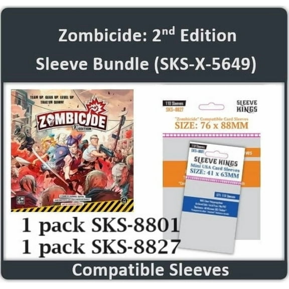 "Zombicide   All Expansions" Compatible Sleeve Bundle (8801 X 3   8827 X 1)