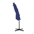 thumbnail image 2 of Mondawe 10ft Heavy Duty Solar Patio Umbrella with Base Included, 360° Rotation, 24 LED Lights, Outdoor Hanging Offset Cantilever Market Sun Shade Umbrella, Navy Blue, 2 of 9