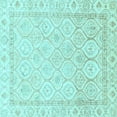 thumbnail image 1 of Ahgly Company Indoor Square Oriental Light Blue Traditional Area Rugs, 6' Square, 1 of 4