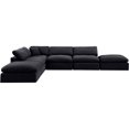 thumbnail image 5 of Meridian Furniture Comfy Black Velvet 6-Pc. Modular Sectional, 5 of 9