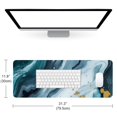 thumbnail image 2 of HemaKayy Large Mouse Pad with Non-Slip Rubber Base, Personalized Premium-Textured Custom Computer Mouse Mat Design, Washable Mousepad Mutispandex Cloth, 11.8"x31.3" - Unique Marble Texture, 2 of 6