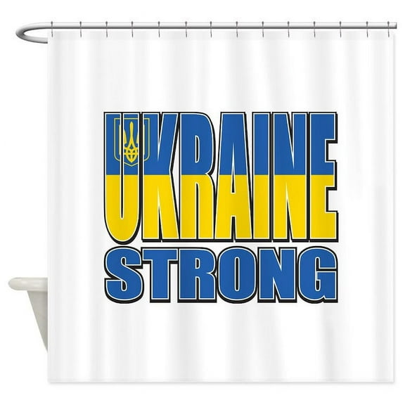 CafePress - Ukraine Strong - Unique Fabric Shower Curtain 70" x 72"