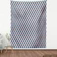 thumbnail image 3 of Ambesonne Fractal Fabric by the Yard Upholstery, Mosaic Geometric Art, 3 Yards, Blue Red, 3 of 4