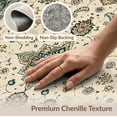 thumbnail image 6 of ODIKA 8'x10' Washable Area Rug Vintage Boho Faded Traditional Center Motif Distressed Border for King Size Bedroom Under Bed, Master Suite, Non-Shedding, Easy Care, 6 of 7