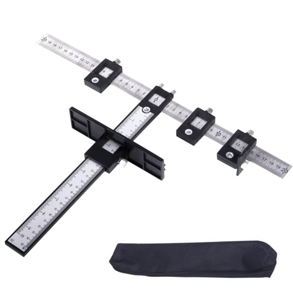 Adjustable Cabinet Hardware Jig Punch Locator Drill Guide  Measuring Tool