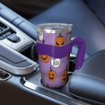 thumbnail image 5 of 40oz Tumbler,Purple Halloween Pumpkins with Boo Insulated Tumblers with Removable Handle,Stainless Steel Double Vacuum Coffee Tumbler Cup with Straw for Home,Office,Travel,Party, 5 of 5