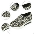 thumbnail image 5 of Leopard Platform Shoes for Women Trendy Casual Chunky Slip on Walking Loafers Height Increasing Work Sneakers, 5 of 8