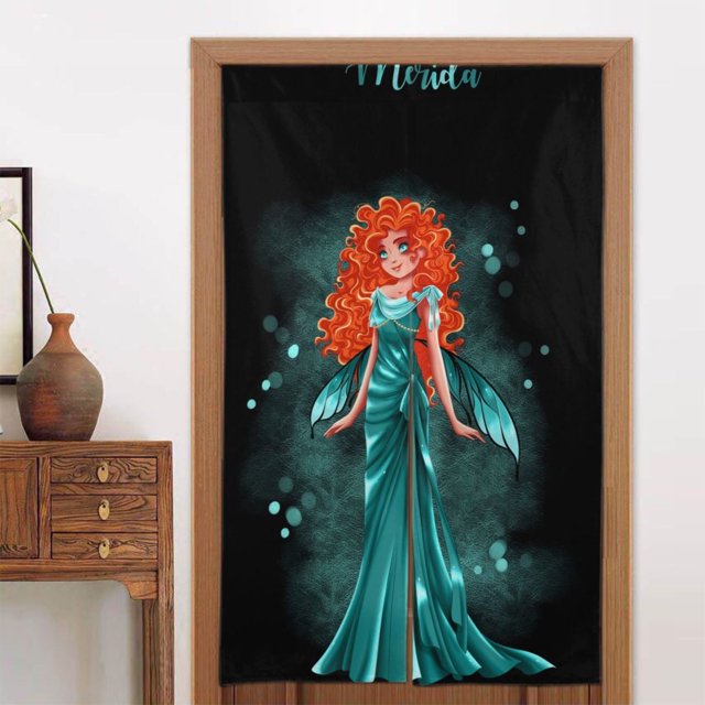 Cortina de puerta Merida para entrada, cortina opaca con estampado de patrón, cortina divisoria para habitación, tapiz para decoración del hogar, 34" de ancho x 56" de largo