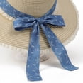 thumbnail image 5 of QSAWXQZ Women's Straw Sun Hat Wide Brim Bow Ribbon Beach Hat for Vacation Free Size, 5 of 9