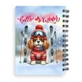 thumbnail image 2 of Hello Welcome Winter The Ski Cavalier King Charles Spaniel Snowy Day Spiral Bound Journal Dog Lover Gifts 5x7in Spiral Notebook - 13013, 2 of 5