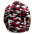 thumbnail image 4 of Men's Casual Sweatshirt American Camouflage Print Round Neck Long Sleeve Half Pullover for Winter Outdoor Wear,Red,L, 4 of 4