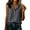Dark Gray, variant on Summer Tops 2026 Cross-Border European American Summer New Women Lapel Split Hem Sleeveless Slub Cotton Linen Casual Shirt Vest Loose Breathable Vacation Blouse Khaki XXL