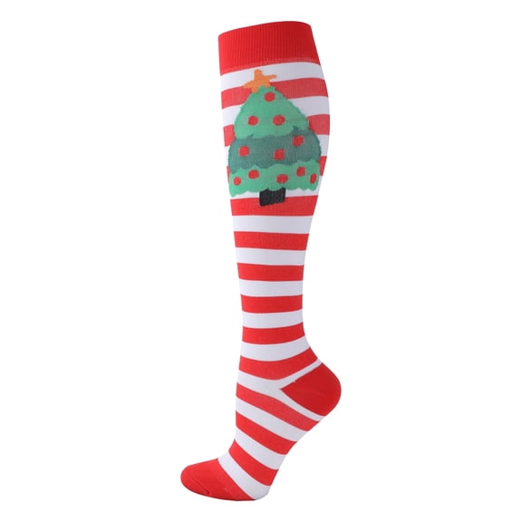 Jamsmile Womens Knee High Socks Exercise Stress Elastic Calf Socks Athletic Cycling Running Sports Socks