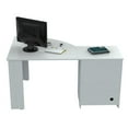 thumbnail image 7 of Inval Modern Corner Desk with 2 Drawers and Cabinet, Washed Oak, 7 of 7