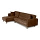 thumbnail image 3 of Sofá Cama Reversible Makora Sala Modular De Lino Chocolate Modelo Baily, 3 of 8