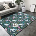 thumbnail image 3 of Area Rugs For Living Room Decor - Cartoon Cute White Horse Flower_A Soft Anti Slip Throw Washable Rugs 5x7 For Bedroom, Indoor Carpet For Bedroom Living Room 80x58In, 3 of 7