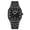 Black, variant on Men's Square Analog Watch: Analog Quartz Movement Date Calendar Luminous Hands Removable Band Wristwatch for Men