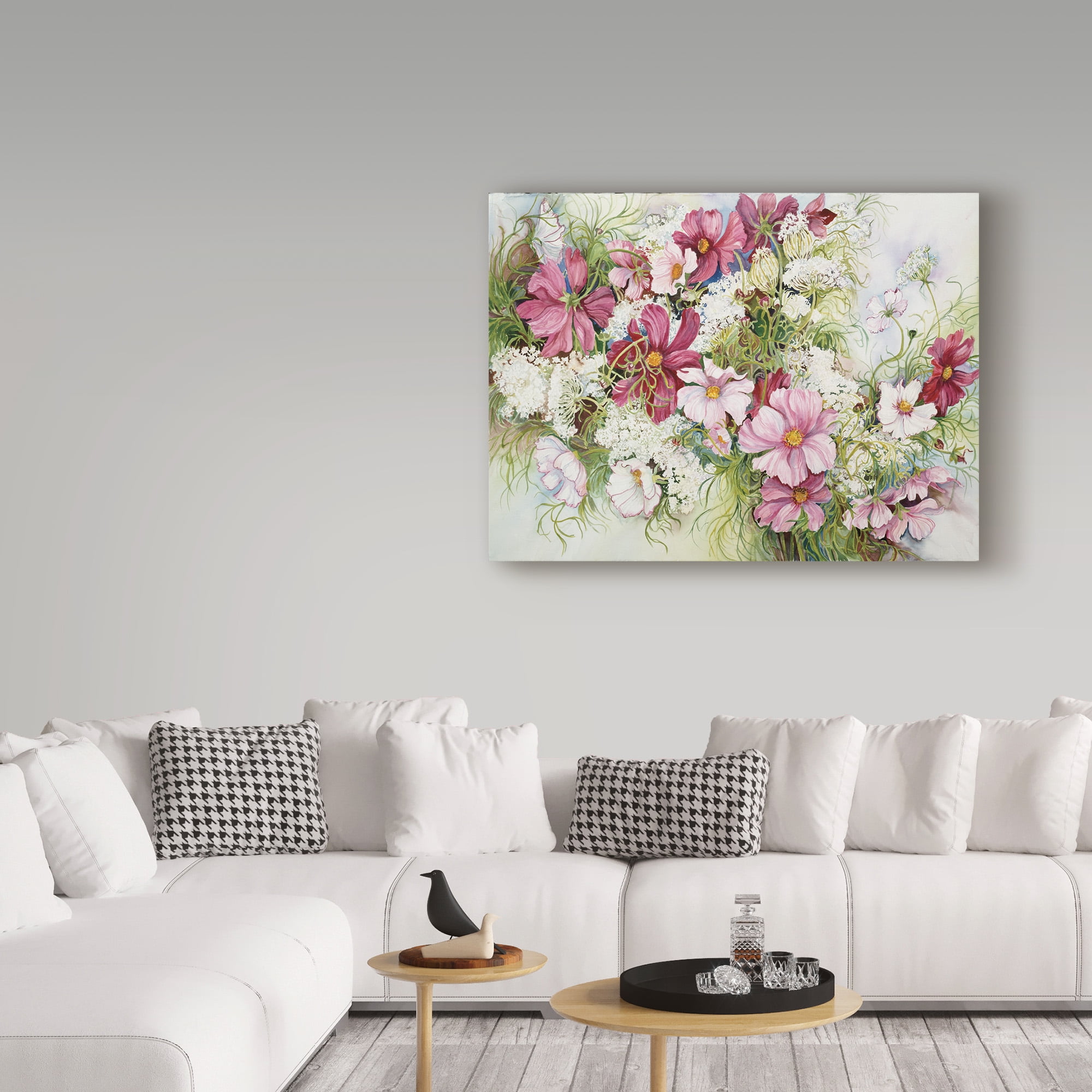 Trademark Fine Art 'Cosmos And Queen Ann Lace' Canvas Art by Joanne Porter