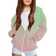 thumbnail image 4 of Kids Toddler Thick Zipper Coat Outwear Clothes Toddler Kids Boys Girls Fashion Cute Gradient Print Long Sleeve Pocket Zipper Hoodies Coat Up to 65% Off, 4 of 6