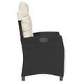 thumbnail image 3 of vidaXL Reclining Garden Chair with Footrest Black Poly Rattan, 3 of 5