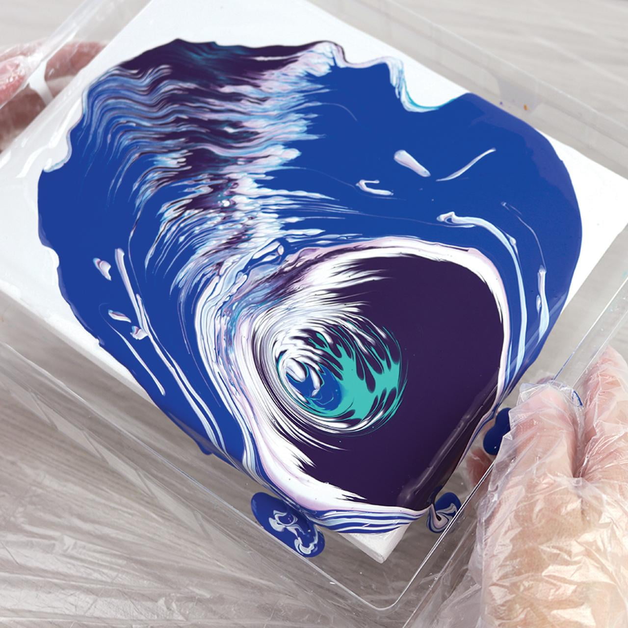 ArtSkills Paint Pouring Kit with Glitter and Canvas Boards in the