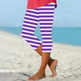 thumbnail image 6 of breaise Stripes Capri Leggings for Women 2024 High Waisted Cutout Yoga Capris Lightweight Cropped Pants Comfy Soft Stretchy Tights, 6 of 6