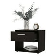 thumbnail image 3 of Brown Round Nightstand with Storage Drawer / Suitable for Bedroom Organization, 3 of 4