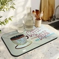 thumbnail image 3 of Coffee Mat, Coffee Mug Vintage Design Coffee Bar Mat for Coffee Station Accessories and Organizer, Absorbent Dish Drying for Kitchen Counter, Coffee Bar Decor Coffee Machine Mat 19.5x12in, 3 of 7