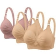 thumbnail image 1 of Birdeem Bras for Women 3Pcs Womans Printing Gathered Together Large Size Daily Bra Underwear No Rims, 1 of 1