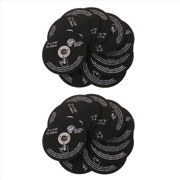 30 Piezas 3 Pulgadas 75mm Disco de Corte de Resina Disco de Corte de Fibra Hojas de Circular para Corte de Metal 75X1,6X10mm