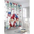 thumbnail image 3 of Shower Curtain, Patriotic Man Holding American Flag Red Blue Star Washable Shower Curtain with Hooks Bath Decor Fabric Shower Curtains for Bathroom, Hotel, Stalls, Bathtubs, 36x72 Inch, 3 of 6
