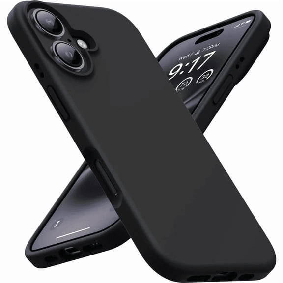 Entronix Liquid Silicone Case for iPhone 17 – Soft Protective Cover, Black
