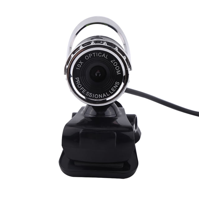 USB 2.0 Camera, 0. Pixels HD 360 Rotating Stand Auto White Balance Web Camera, for Office Home Laptop Desktop Silver / Red