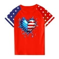 thumbnail image 4 of Gamivast Unisex Kids July 4Th Amarican Flag Top Patriotic Funny T-Shirt Summer Short Sleeve Independence Day Shirts Red Clothes Refunds on My Account from an Online Order, 4 of 4
