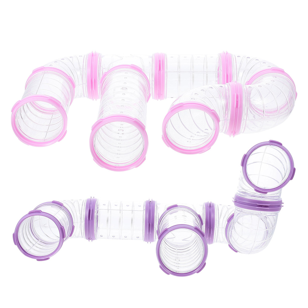 TOYMYTOY 16Pcs DIY Hamster Tunnel Set ABS Tube Connection for Outdoor Play