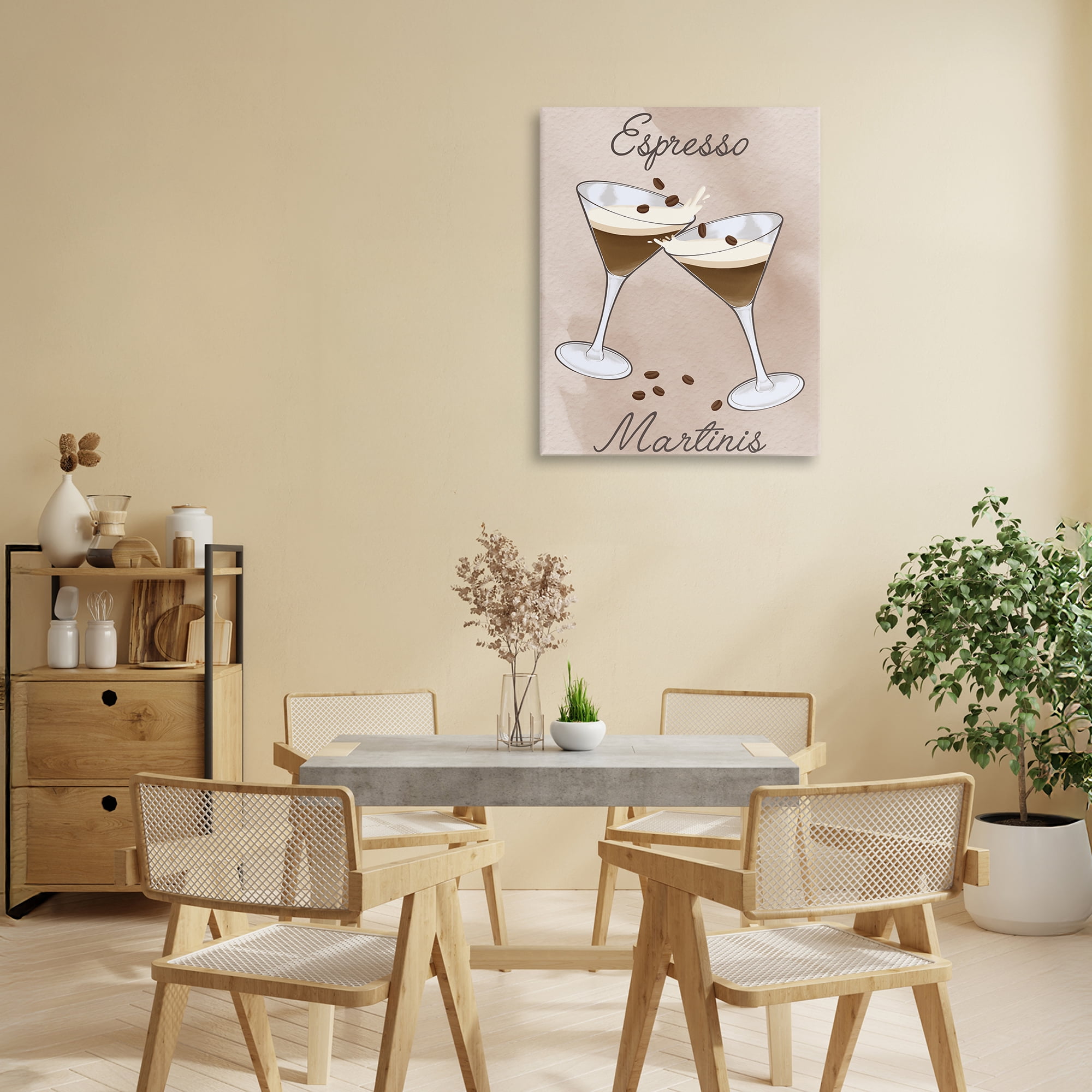 Stupell Industries Cheers Espresso Martinis Canvas Wall Art, design by Marcus Prime