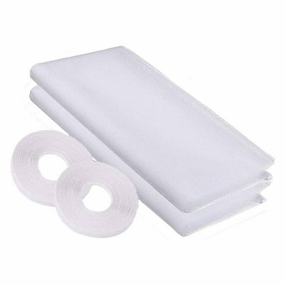 AUQ Window Mesh,Rod Pocket Design Insect Screen,Easy to Clean Window Netting for Insects,White