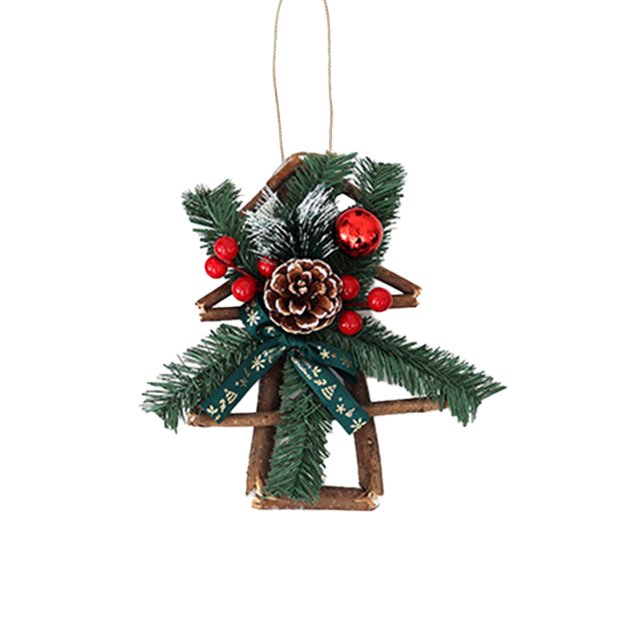 Décorations de Fête de Noël 1 Pce de Décorations de Noël - Mini Pendentif Couronne de Fruits Rouges Feuille de Pin - Décoration Murale Familiale - Décorations de Fête de Noël pour la Maison