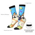 thumbnail image 5 of Saiise Bluey Funny Socks Men Women Adults Novelty Graphic Crew Tube Socks Crazy Design Casual Dress Socks for Sports,Running,Travel, 5 of 7